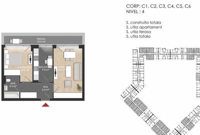 Apartament cu 2 camere decomandat în Străulești - 6