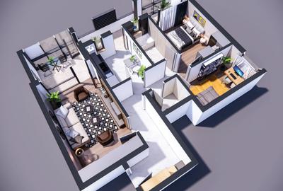 Apartament cu 3 camere decomandat în Bucium