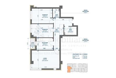 Apartament cu 3 camere decomandat în Cug - 1