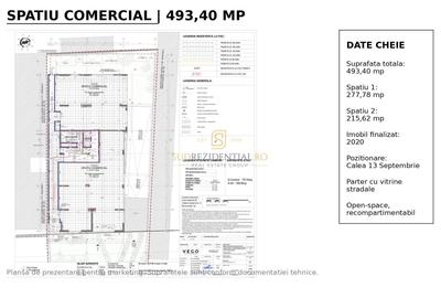 Spațiu comercial, de 493 mp, în 13 Septembrie