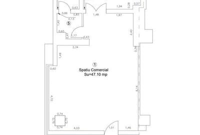 Spațiu comercial, de 74 mp, în Central - 1