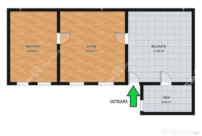 Apartament cu 3 camere semidecomandat în Piața Cluj - 2