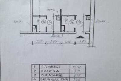 Apartament cu 2 camere semidecomandat în Tractorul