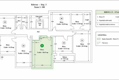Spațiu comercial, de 28.65 mp, în Ultracentral