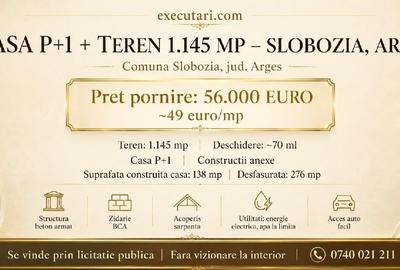Casă individuală cu 5 camere cu Teren 1145 Mp în Slobozia