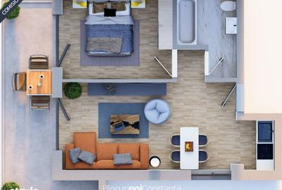 Apartament cu 2 camere în Nord