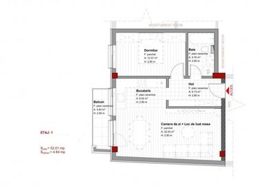 Apartament cu 2 camere semidecomandat în Între Lacuri