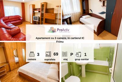 Apartament cu 3 camere decomandat în