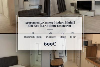 Apartament cu 2 camere decomandat, mobilat în Jiului