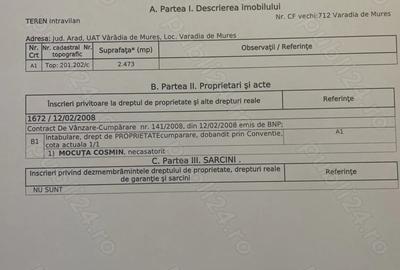 Teren de 2447 mp, în Central - 2