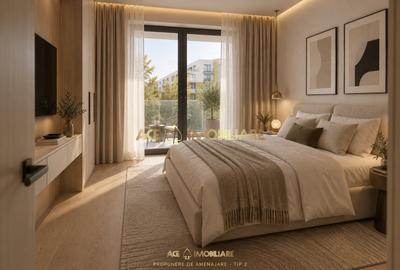 Apartament cu 2 camere decomandat în Popești-Leordeni