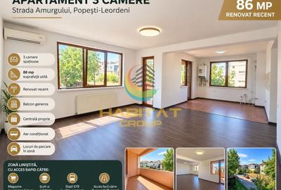 Apartament cu 3 camere semidecomandat în Central