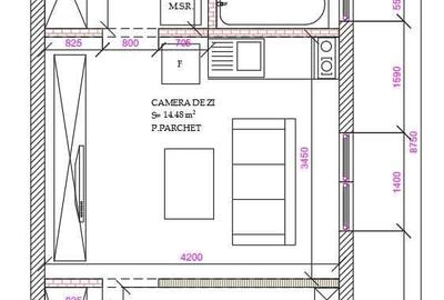 Apartament cu 2 camere semidecomandat în Central