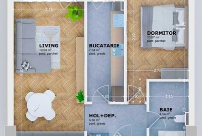 Apartament cu 2 camere decomandat în Tătărași - 2