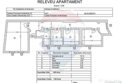 Apartament cu 3 camere decomandat în Cișmigiu