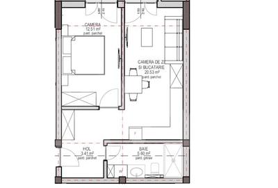 Apartament cu 2 camere semidecomandat în Țiglari
