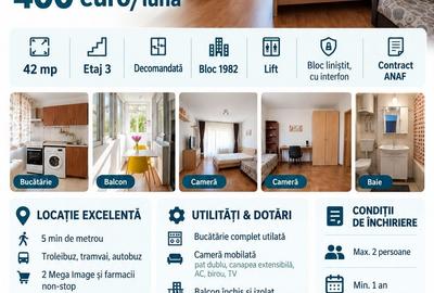Garsonieră decomandată în Iancului