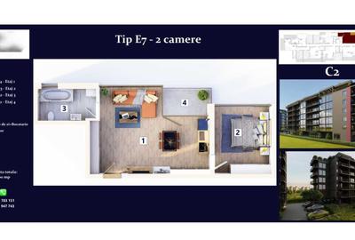 Apartament cu 2 camere decomandat în Nord