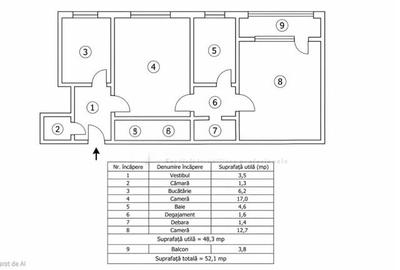 Apartament cu 2 camere semidecomandat în Central - 17