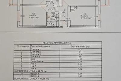 Apartament cu 3 camere decomandat în Lipovei
