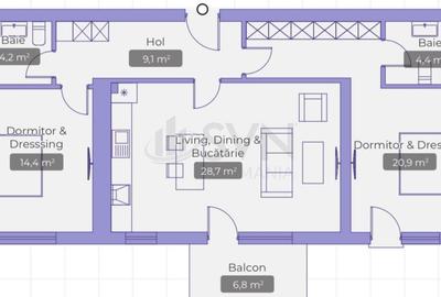 Apartament cu 3 camere decomandat în Iancu Nicolae - 3