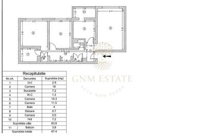 Apartament cu 3 camere decomandat, mobilat în Apusului - 10