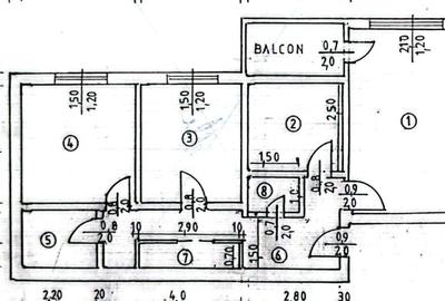 Apartament cu 3 camere decomandat în Central