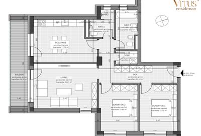Apartament cu 3 camere decomandat în Central - 14