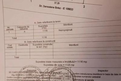 Teren de 1116 mp, în Central