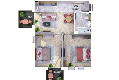 Apartament cu 3 camere în Apahida - 2