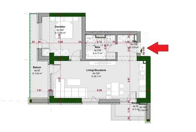 Apartament cu 2 camere în Central - 1