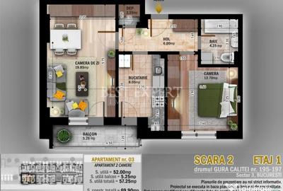 Apartament cu 2 camere decomandat în Titan