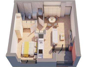 Apartament cu 2 camere decomandat, mobilat în UTA - 2