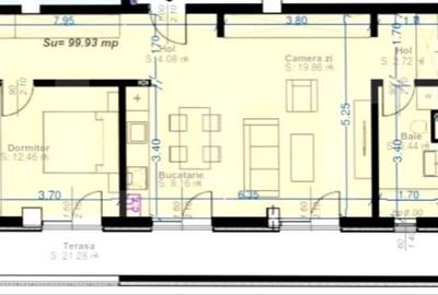 Apartament cu 4 camere semidecomandat în Aradului