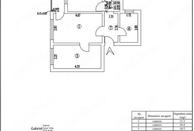 Apartament cu 3 camere semidecomandat în Central