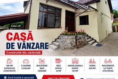 Casă cu 3 camere cu Canalizare în Valea Roșie - 1