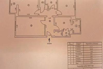 Apartament cu 3 camere decomandat în Țiglina 2 - 1