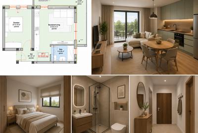 Apartament cu 2 camere decomandat în Giroc