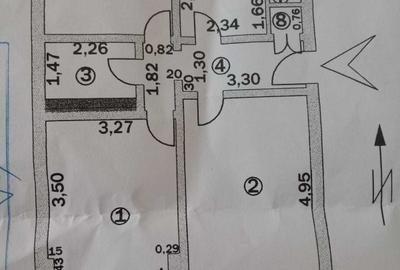 Apartament cu 3 camere decomandat în Sârbi