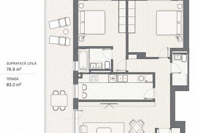 Apartament cu 3 camere decomandat în Tudor Vladimirescu