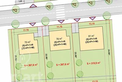 Teren Construcții intravilan de 735 mp, în Borhanci