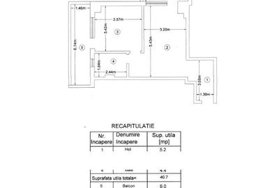 Apartament cu 2 camere semidecomandat în Bucium