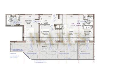 Apartament cu 3 camere semidecomandat în Florești - 1