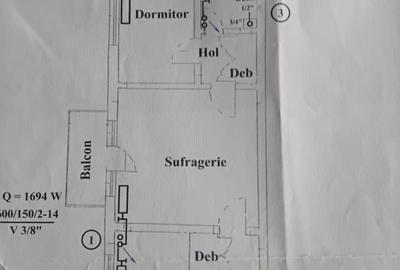 Apartament cu 2 camere semidecomandat în Central