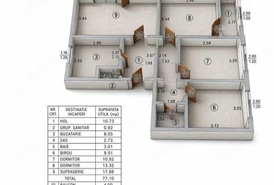 Apartament cu 4 camere decomandat în Titan - 1
