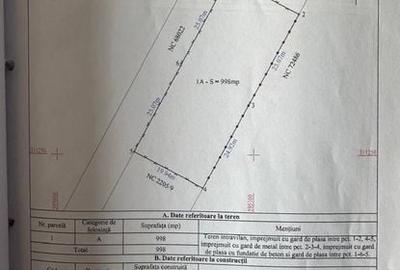 Teren de 998 mp, în Berceni