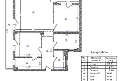 Apartament cu 3 camere decomandat, mobilat în Băneasa - 2