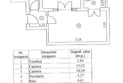 Apartament cu 2 camere în Centrul Istoric