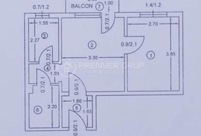 Apartament cu 2 camere nedecomandat în Podu Roș