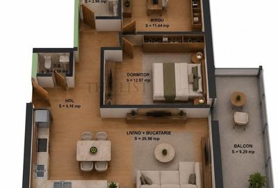 Apartament cu 2 camere decomandat în Vitan